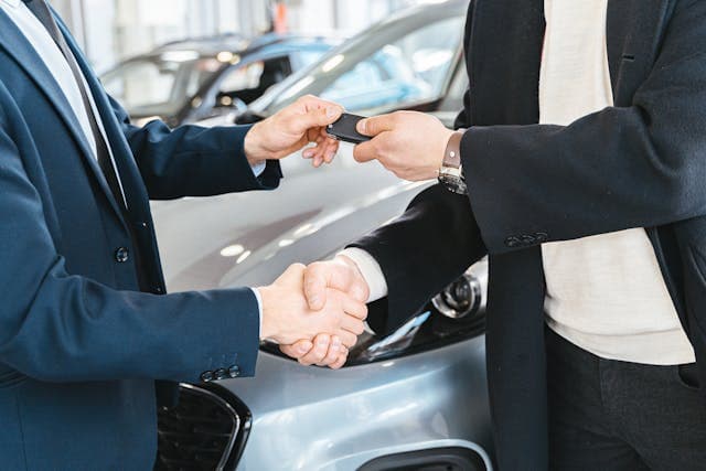 Car keys handover